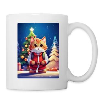 Chat de Noël 1.3 - Mug blanc - blanc - Droite