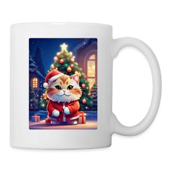 Chat de Noël 1.7 - Mug blanc - blanc - Droite