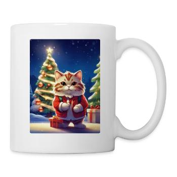 Chat de Noël 1.2 - Mug blanc - blanc - Droite
