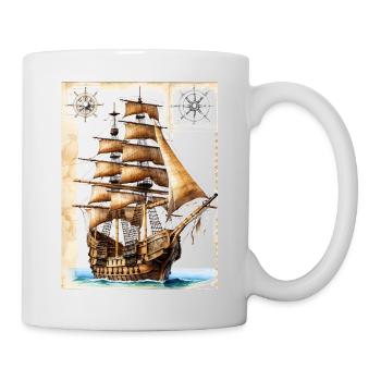 Piratenschiff #1 - Tasse - Weiß - Rechts