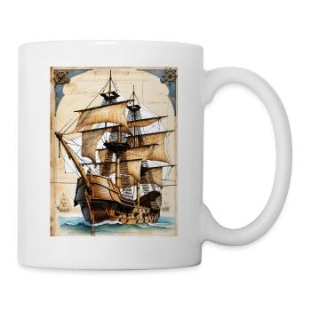 Bateau pirate #2 - Mug blanc - blanc - Droite