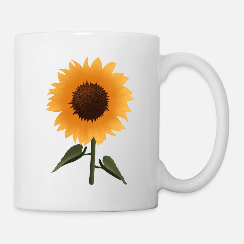Sonneblume - Tasse - Weiß