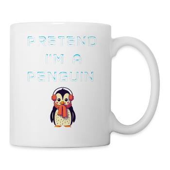 "Pretend I'm a Penguin" T-Shirt: Dive into Icy Adv - Mug - white - Right