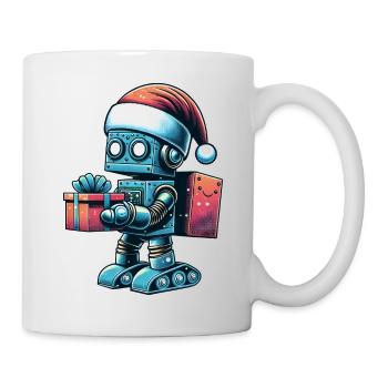 Roboter Weihnachtsmann Festliche Technologie - Tasse - Weiß - Rechts