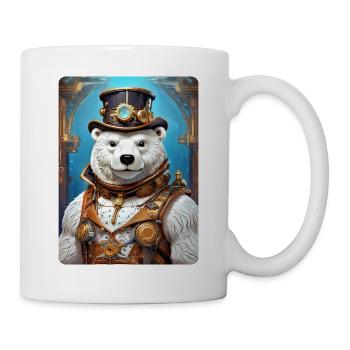 Steampunk Eisbear 1.4 - Tasse - Weiß - Rechts