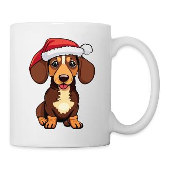 Dachshund with Christmas - Mug - white - Right