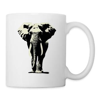 Éléphant - Mug blanc - blanc - Droite