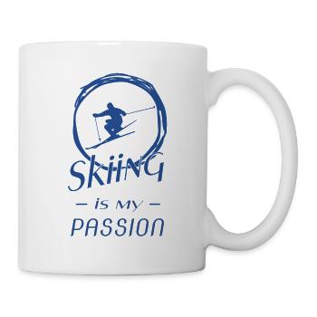 skiing kreis is my passion - Tasse - Weiß - Rechts
