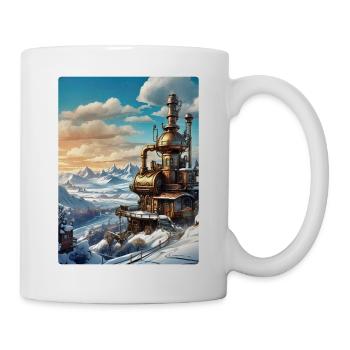 Steampunk Winterlandschaft 1.3 - Tasse - Weiß - Rechts