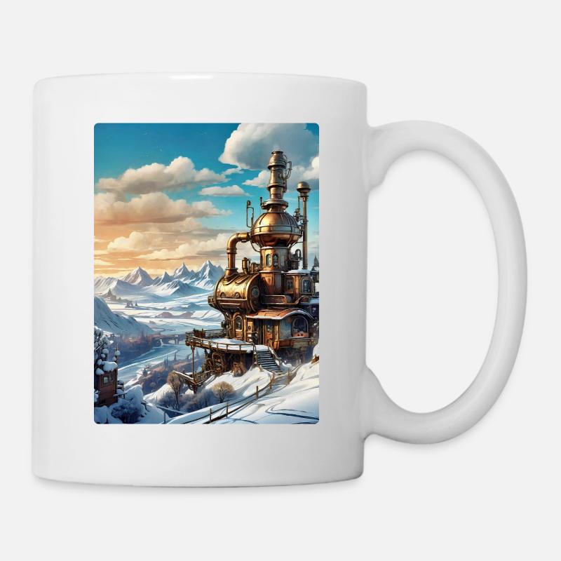 Steampunk Winter Landscape 1.3 - Mug - white