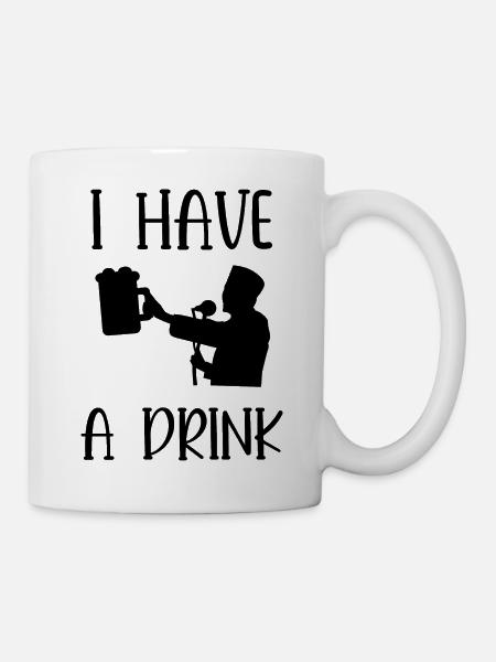 Ich trinke etwas - Tasse - Weiß