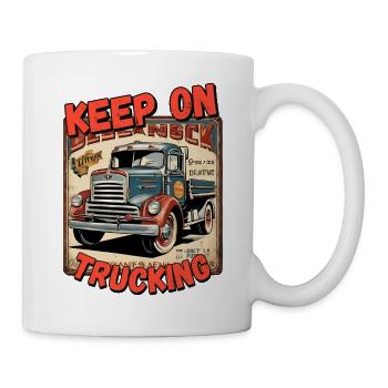 Continuer sur le camionnage 2 - Mug blanc - blanc - Droite