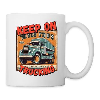 Continuer sur le camionnage 3 - Mug blanc - blanc - Droite