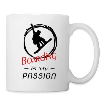 Boarding is my passion - Tasse - Weiß - Rechts