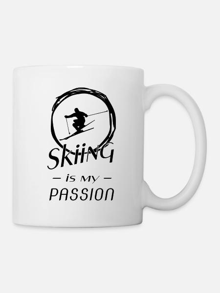 Skiing - Tasse - Weiß