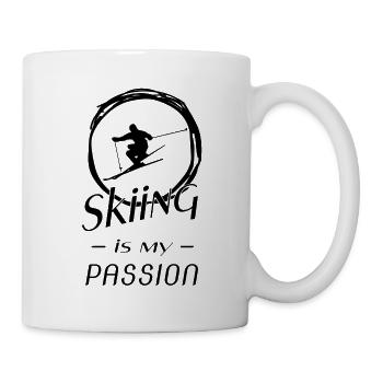 Skiing is my Passion - Tasse - Weiß - Rechts