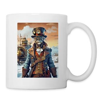 Steampunk Paysage D’hiver Zombie 1.5 - Mug blanc - blanc - Droite