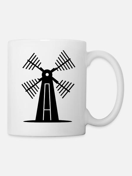 Windmühle - Tasse - Weiß