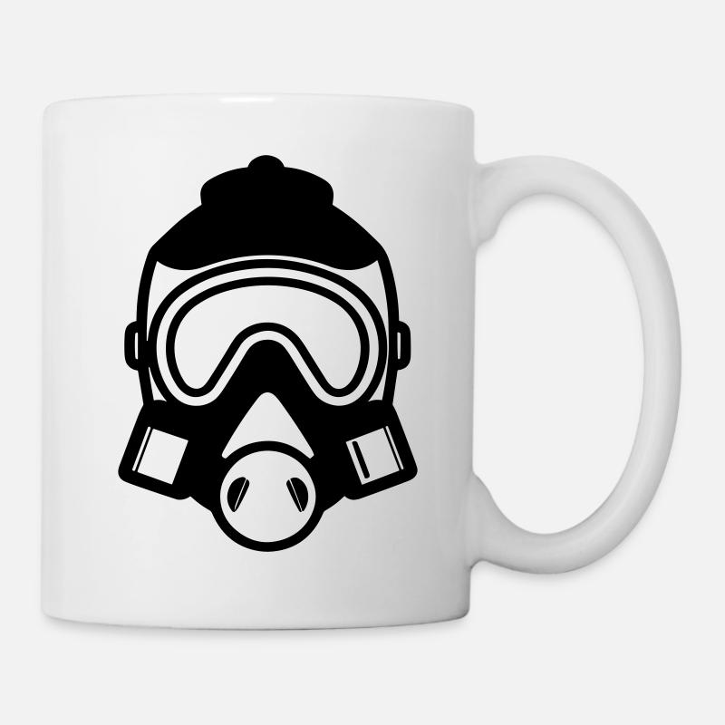 Masque a gaz - Mug blanc - blanc