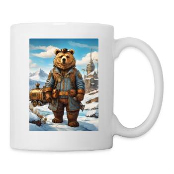 Steampunk Winter Landscape Bear 1.4 - Mug - white - Right