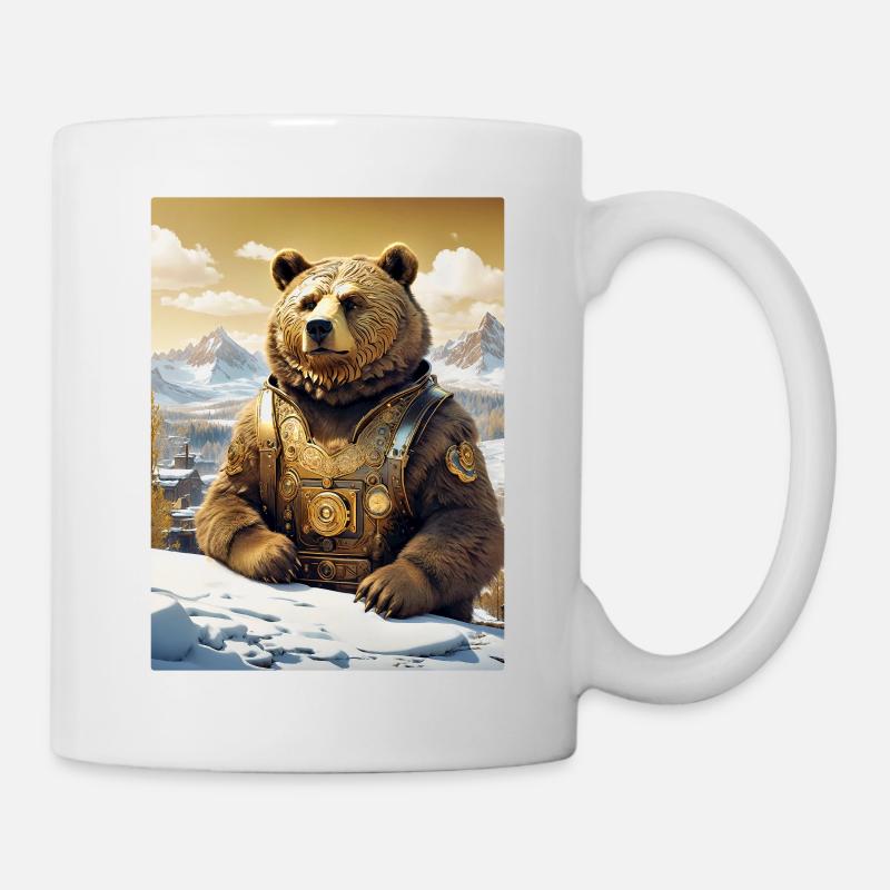Steampunk Winter Landscape Bear 1.11 - Mug - white