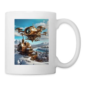 Steampunk Winter Landscape Drone 1.5 - Mug - white - Right