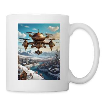 Steampunk Winter Landscape Drone 1.1 - Mug - white - Right