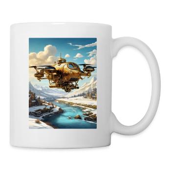 Steampunk Winter Landscape Drone 1.2 - Mug - white - Right