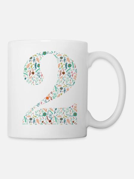 2. Florales Jubiläum - Tasse - Weiß