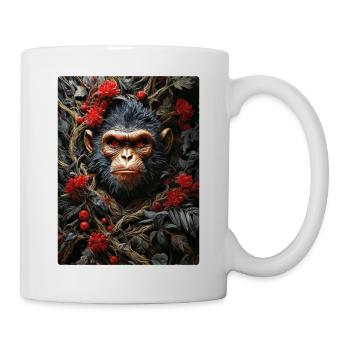 Gruselige Pflanzen Affe 1.12 - Tasse - Weiß - Rechts