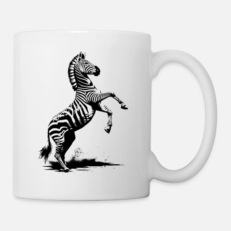 Le zèbre se lève - Mug blanc - blanc
