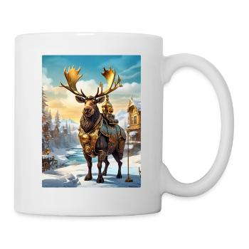Steampunk Winterlandschaft Elch 1.9 - Tasse - Weiß - Rechts