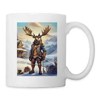 Steampunk Winterlandschaft Elch 1.10 - Tasse - Weiß - Rechts