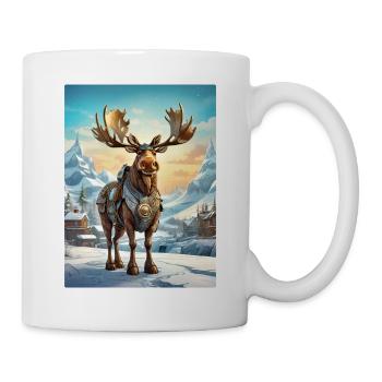 Steampunk Winterlandschaft Elch 1.8 - Tasse - Weiß - Rechts