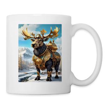 Steampunk Winterlandschaft Elch 1.1 - Tasse - Weiß - Rechts