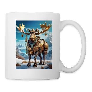Steampunk Winterlandschaft Elch 1.5 - Tasse - Weiß - Rechts