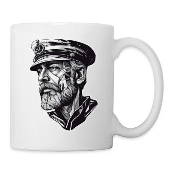 Capitaine / Marin / Marin / Marin / Maritime / Ahoy - Mug blanc - blanc - Droite