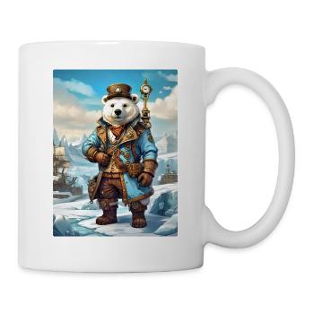 Steampunk Winter Landscape Polar Bear 1.2 - Mug - white - Right