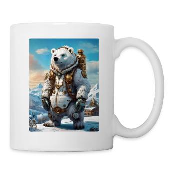 Steampunk Winter Landscape Polar Bear 1.10 - Mug - white - Right