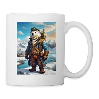 Steampunk Winter Landscape Polar Bear 1.4 - Mug - white - Right