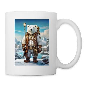 Steampunk Winter Landscape Polar Bear 1.5 - Mug - white - Right