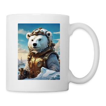 Steampunk Winter Landscape Polar Bear 1.7 - Mug - white - Right