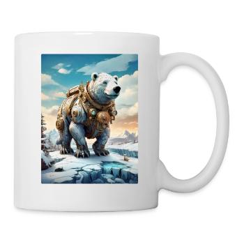 Steampunk Winter Landscape Polar Bear 1.6 - Mug - white - Right