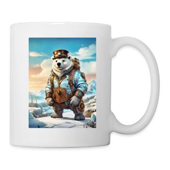 Steampunk Winter Landscape Polar Bear 1.9 - Mug - white - Right