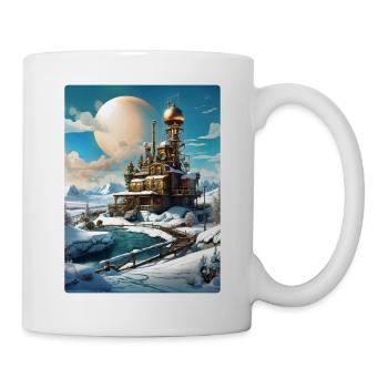 Paysage d’hiver steampunk 1.6 - Mug blanc - blanc - Droite