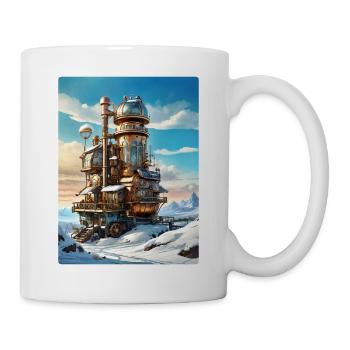 Paysage d’hiver steampunk 1.12 - Mug blanc - blanc - Droite