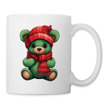 Ours en peluche d’hiver - Mug blanc - blanc - Droite