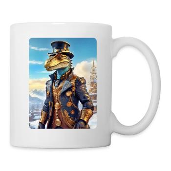 Steampunk Winterlandschaft Dino 1.5 - Tasse - Weiß - Rechts