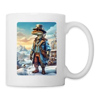 Steampunk Winterlandschaft Dino 1.6 - Tasse - Weiß - Rechts