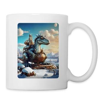 Steampunk Winterlandschaft Dino 1.8 - Tasse - Weiß - Rechts